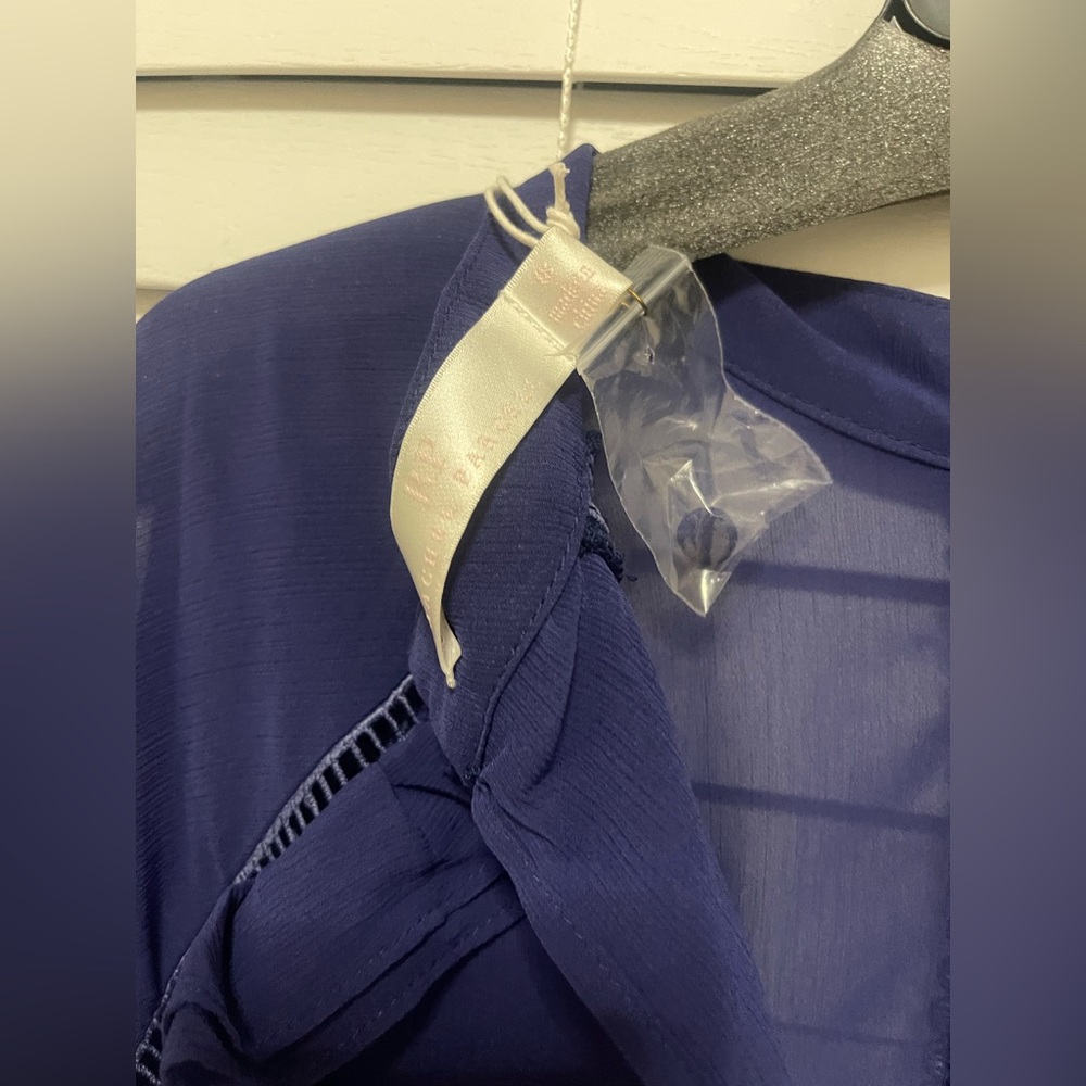 Elegant Rachel Parcell Blue Sheer dress